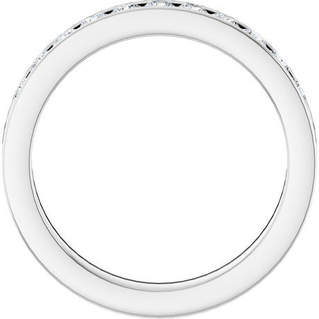 14K White Gold 1/2 CTW Natural Diamond Anniversary Band