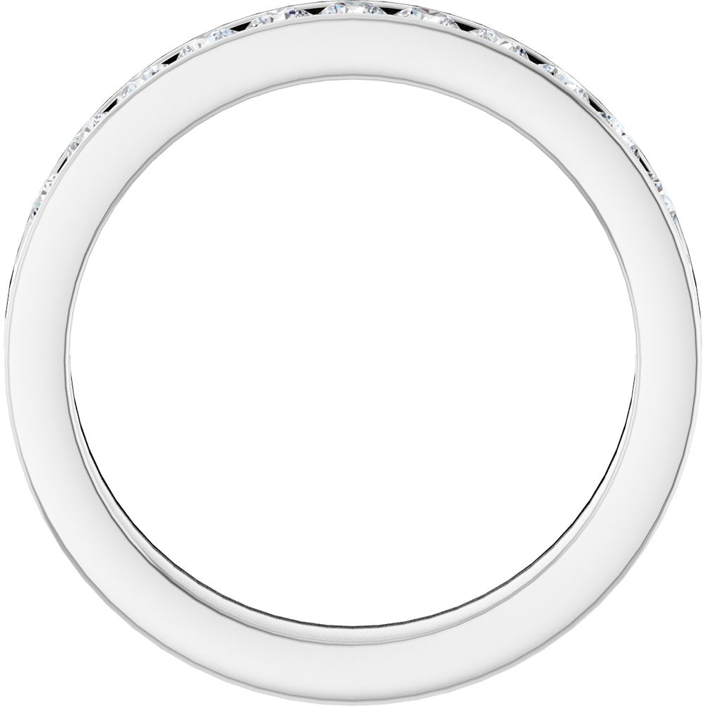 14K White Gold 1/2 CTW Natural Diamond Anniversary Band