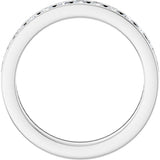 14K White Gold 1/2 CTW Natural Diamond Anniversary Band