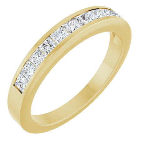 14K Yellow Gold 1/2 CTW Natural Diamond Anniversary Band Size 5
