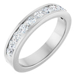 14K White Gold 5/8 CTW Natural Diamond Anniversary Band