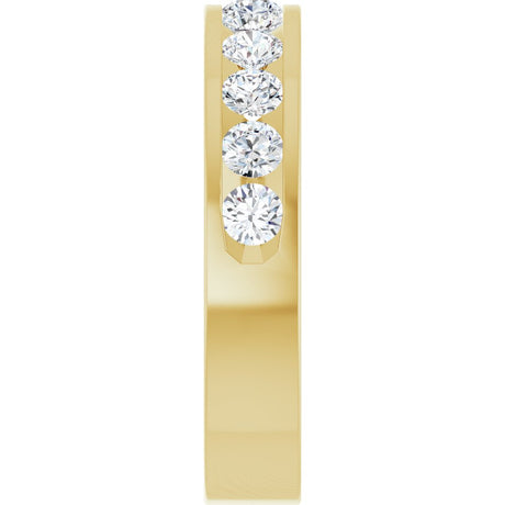 14K Yellow Gold 1 1/6 CTW Lab-Grown Diamond Anniversary Band Size 7 