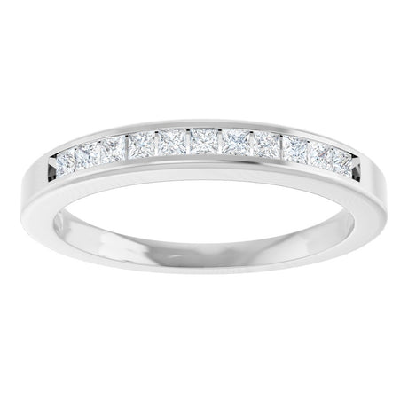 Platinum 1/4 CTW Natural Diamond Anniversary Band Size 7