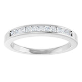14K White Gold 1/4 CTW Natural Diamond Anniversary Band Size 7