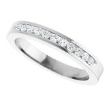 14K White Gold 1/4 CTW Natural Diamond Anniversary Band Size 7