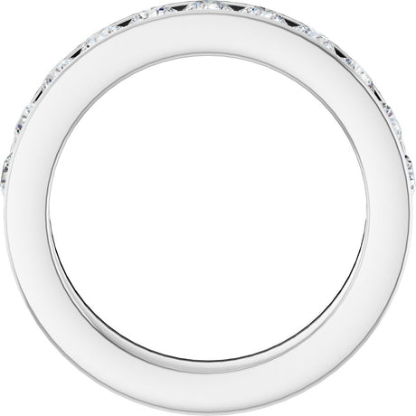 14K White Gold 1 1/6 CTW Lab-Grown Diamond Anniversary Band Size 7 