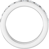 14K White Gold 1 1/6 CTW Lab-Grown Diamond Anniversary Band Size 7 