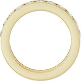 14K Yellow Gold 1 CTW Natural Diamond Anniversary Band Size  8