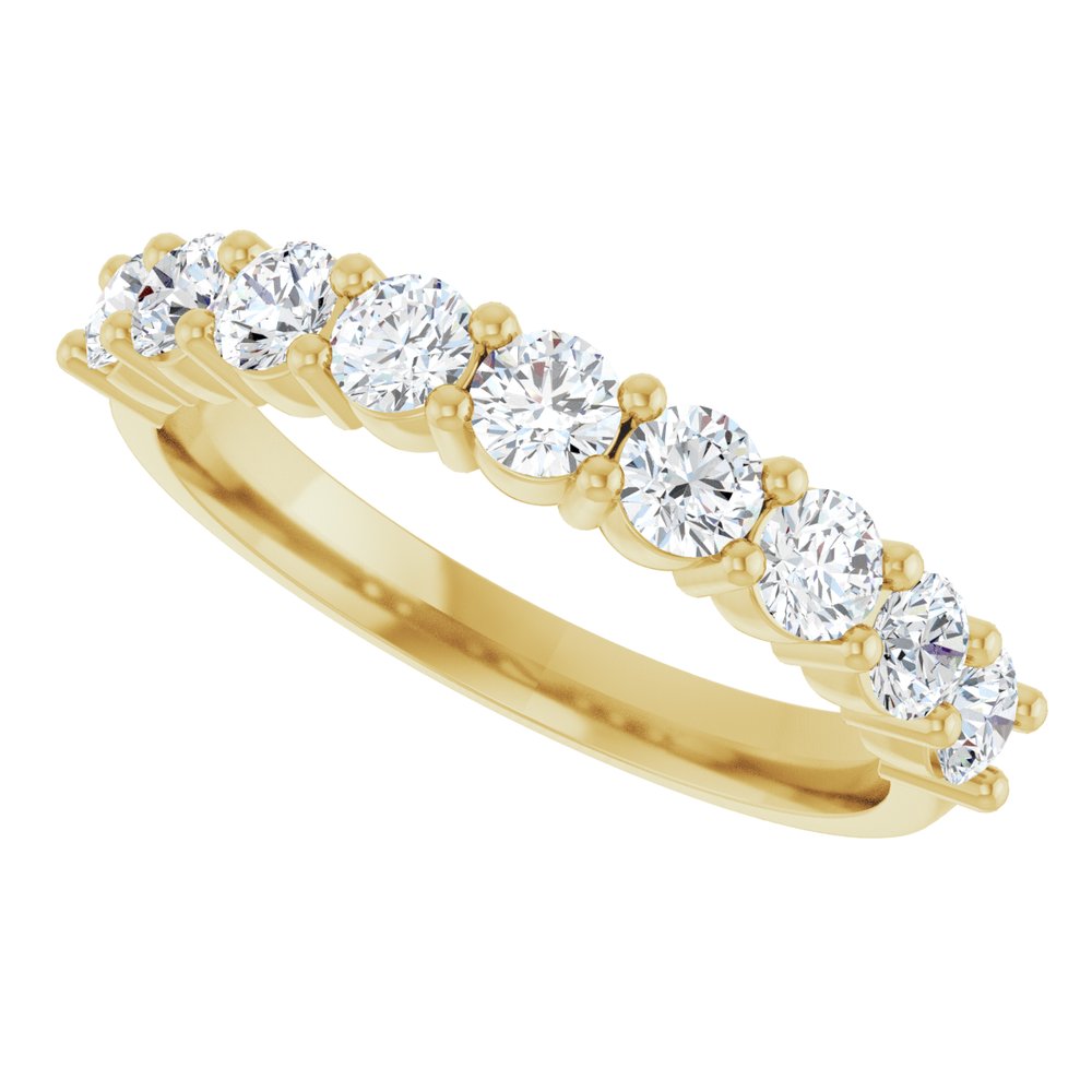 14K Yellow 3/4 CTW Natural Diamond Anniversary Band