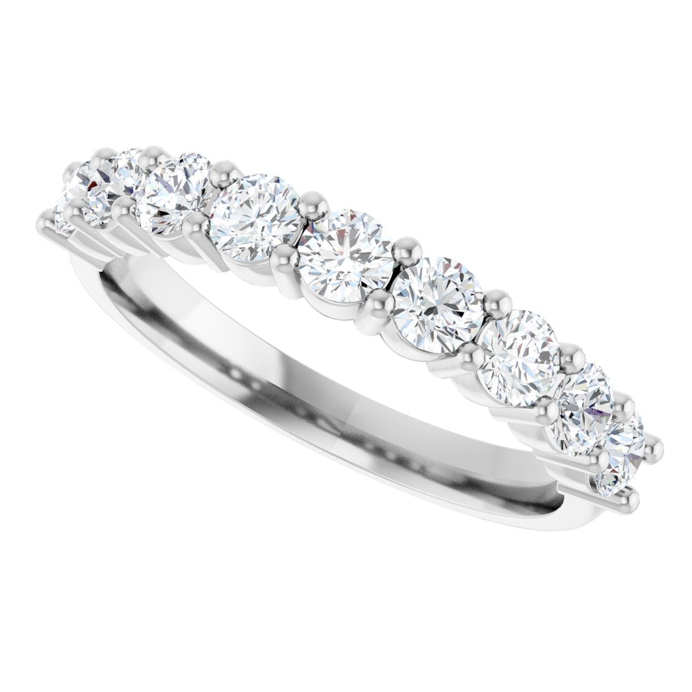 14K White Gold 3/4 CTW Natural Diamond Anniversary Band