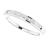 14K White 1/4 CTW Natural Diamond Anniversary Band Size 8
