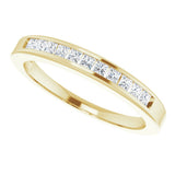 14K Yellow 1/4 CTW Natural Diamond Anniversary Band Size 7