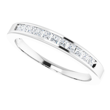 Platinum 1/4 CTW Natural Diamond Anniversary Band Size 5