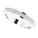 Platinum 1/3 CTW Natural Diamond Anniversary Band Size 5