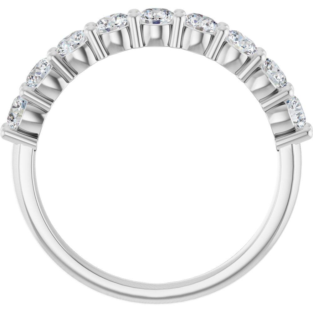 14K White 9/10 CTW Lab-Grown Diamond Anniversary Band