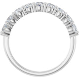 14K White 9/10 CTW Lab-Grown Diamond Anniversary Band