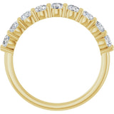 14K Yellow Gold 9/10 CTW Lab-Grown Diamond Anniversary Band