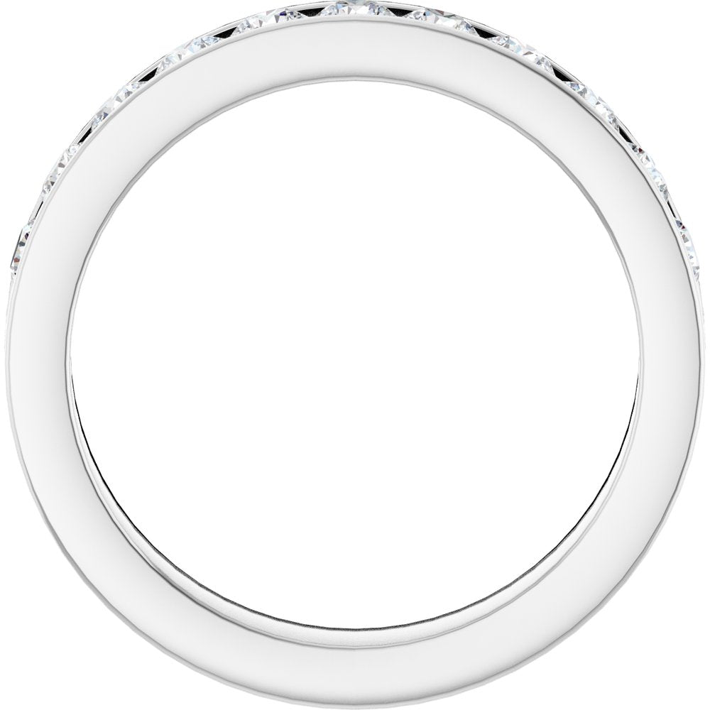 14K White Gold 5/8 CTW Natural Diamond Anniversary Band