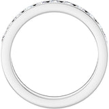 14K White Gold 5/8 CTW Natural Diamond Anniversary Band