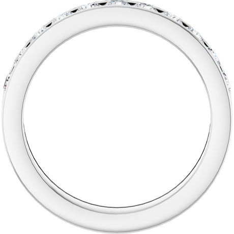14K White Gold 5/8 CTW Natural Diamond Anniversary Band
