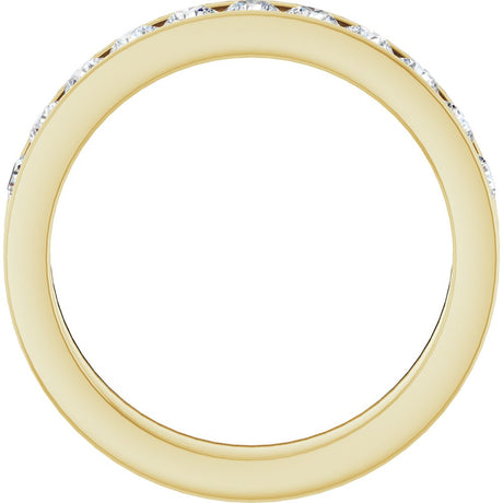 14K Yellow Gold 5/8 CTW Natural Diamond Anniversary Band