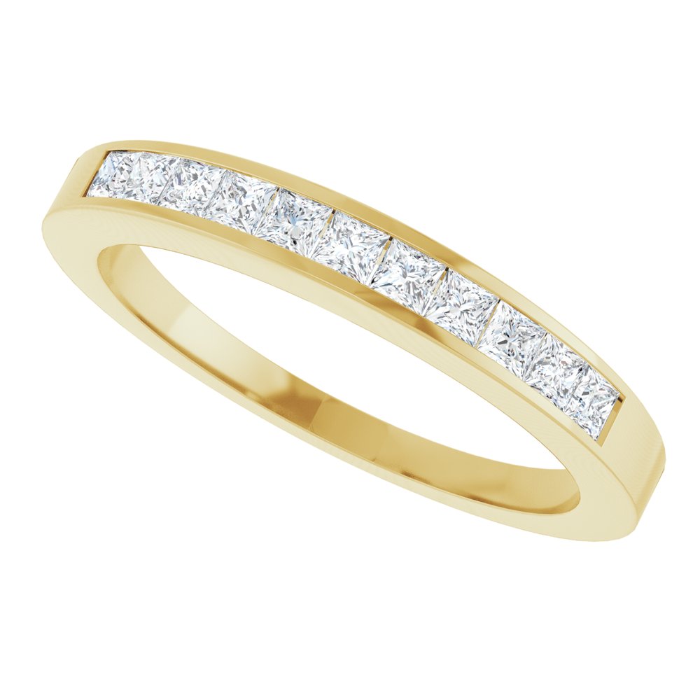 14K Yellow Gold 3/8 CTW Lab-Grown Diamond Anniversary Band Size 7