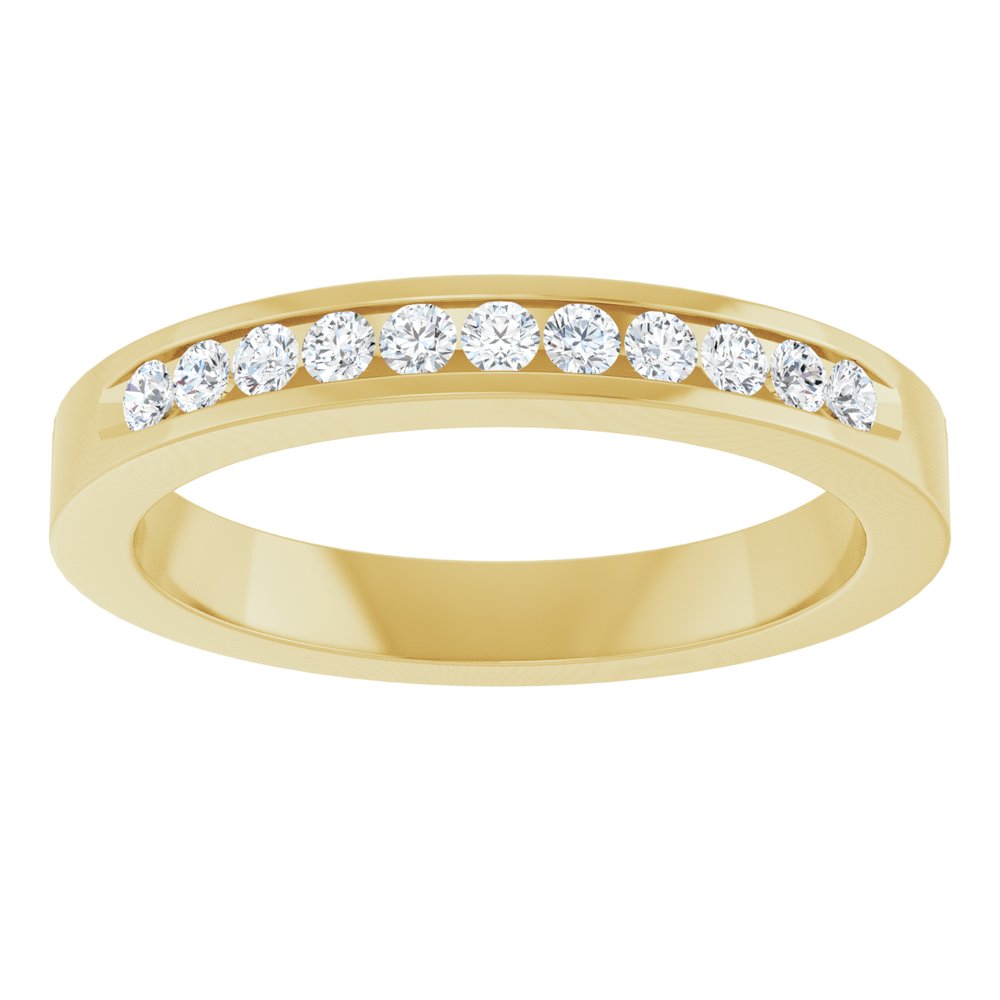 14K Yellow 1/4 CTW Natural Diamond Anniversary Band Size 7
