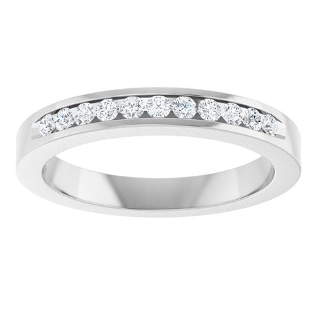 14K White Gold 1/4 CTW Natural Diamond Anniversary Band Size 7
