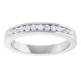 14K White Gold 1/4 CTW Natural Diamond Anniversary Band Size 7