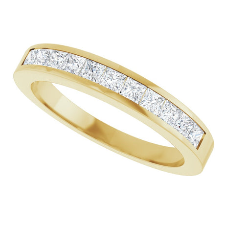 14K Yellow Gold 1/2 CTW Natural Diamond Anniversary Band Size 5