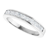 14K White Gold 1/2 CTW Lab-Grown Diamond Anniversary Band Size 7