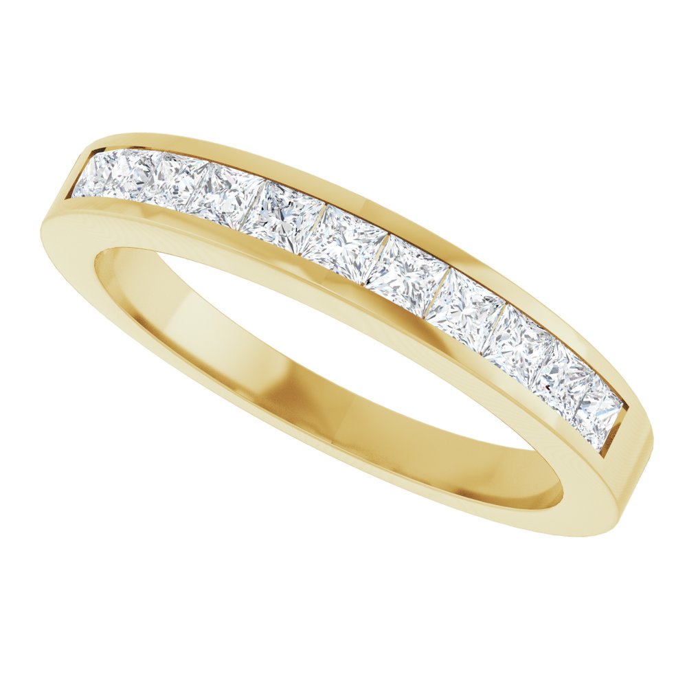 14K Yellow Gold 1/2 CTW Natural Diamond Anniversary Band Size 5