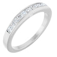 14K White Gold 3/8 CTW Natual Diamond Anniversary Band Size 7