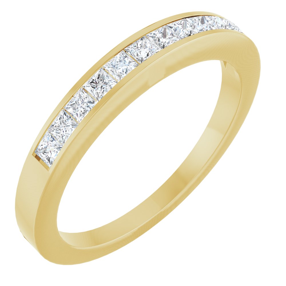 14K Yellow Gold 3/8 CTW Lab-Grown Diamond Anniversary Band Size 7