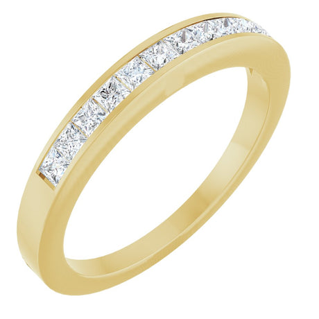 14K Yellow Gold 3/8 CTW Lab-Grown Diamond Anniversary Band Size 7