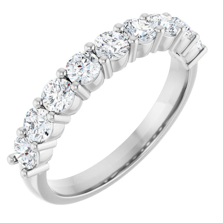 14K White Gold 9/10 CTW Lab-Grown Diamond Anniversary Band