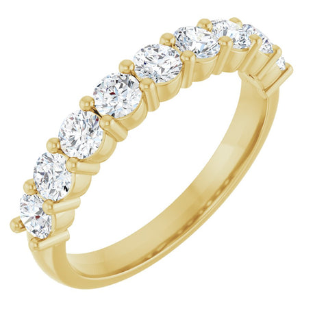 14K Yellow Gold 9/10 CTW Lab-Grown Diamond Anniversary Band