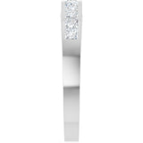 Platinum 1/2 CTW Natural Diamond Anniversary Band Size 6
