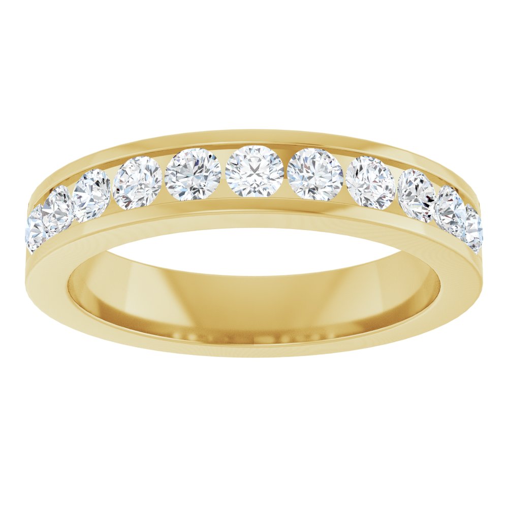 14K Yellow Gold 5/8 CTW Natural Diamond Anniversary Band