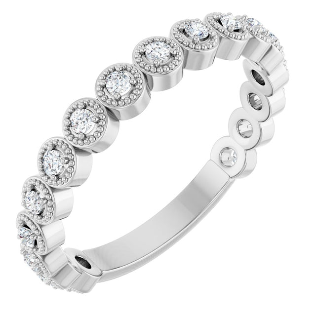 14K White 1/5 CTW Natural Diamond Anniversary Band