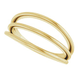 14K Yellow Negative Space Ring