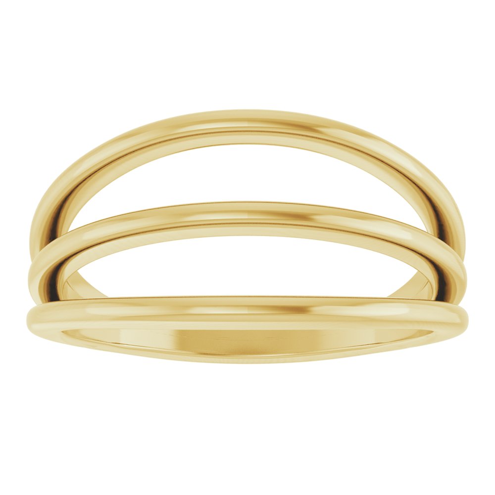 14K Yellow Negative Space Ring