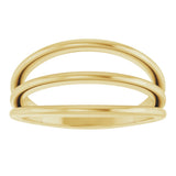 14K Yellow Negative Space Ring