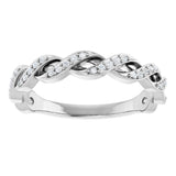 14K White 1/8 CTW Natural Diamond Anniversary Band