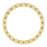 14K Yellow 1/4 CTW Diamond Eternity Band Size 7