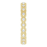 14K Yellow 1/4 CTW Diamond Eternity Band Size 7