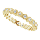 14K Yellow 1/4 CTW Diamond Eternity Band Size 7