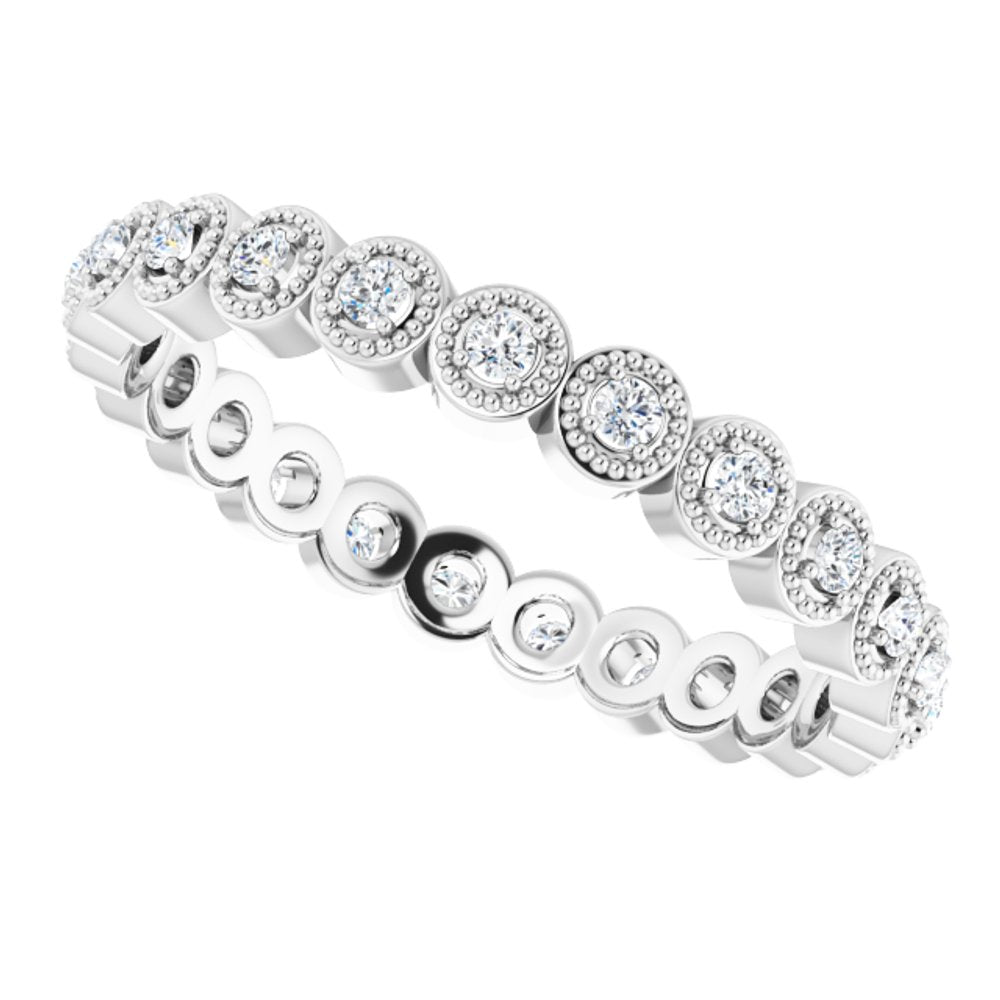 Platinum 1/4 CTW Natural Diamond Eternity Band Size 5.5