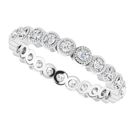Platinum 1/4 CTW Natural Diamond Eternity Band Size 5.5