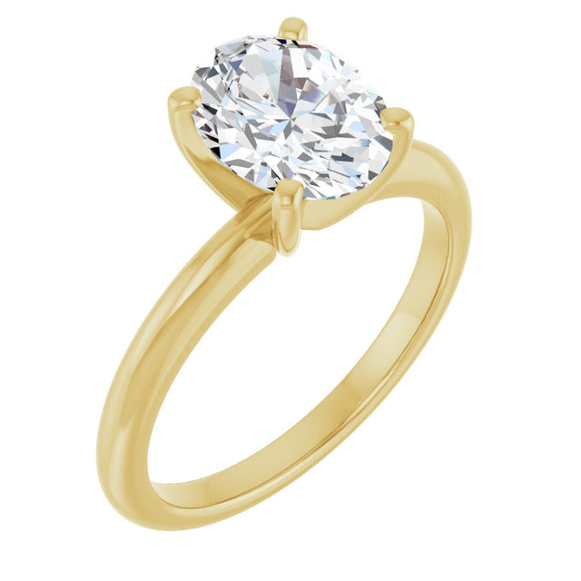 14K Yellow Gold 1 1/2 CTW Lab-Grown Diamond Engagement Ring